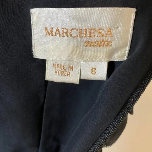 Marchesa Notte Black Silk Ruffle Cocktail Dress $795 - Picture 9 of 10